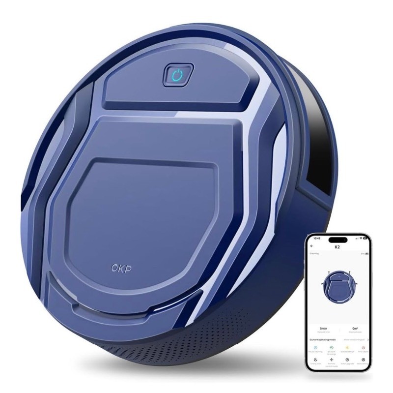 OKP Life K2 Robot Vacuum Cleaner 1800 mAh, Blue, $149 Retail - Brand New Q