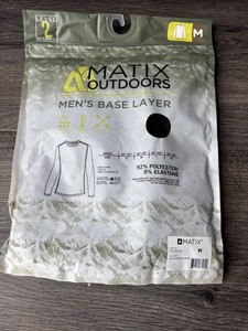 Matix Outdoors Mens Base Layer Crew Neck Longsleeve Shirt, Size Medium - Brand New