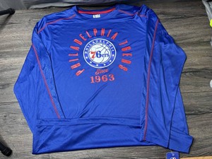 NBA Philadelphia 76ers Longsleeve Shirt, Size Mens Large - Brand New