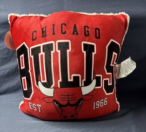 Red Chicago Bulls Basketball Decorative Pillow - New