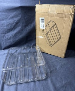 Clear Plastic Egg Storage Container with Lid, Fits 18 Eggs - New