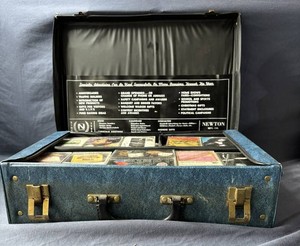 Music Cassette tapes with Blue hard-shell case