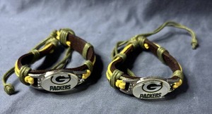 Green Bay Packers Leather Bracelets - New