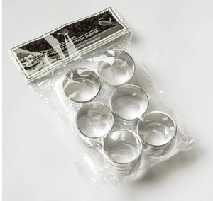 4 Packs of 6 Silver Plastic Napkin Rings and 1 Gold Napkin Pack of 5 - Brand New