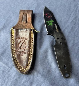 Stainless Steel Knife with Leather Sheath