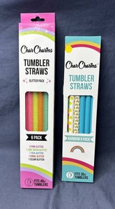 6-packs Char Charms Tumbler Straws, 30oz and 40oz -  Brand New