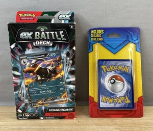 Pokemon Houndoom ex Battle 60 Card Deck & 21 Card Pack - Brand New Q