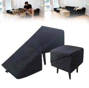 Foldable Dog Ramp Split Ottoman Convertible for Bed and Couch - Brand New Q