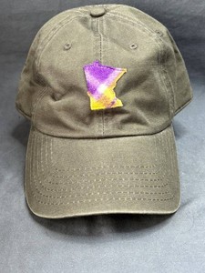 Minnesota Frayed Fabric Distressed Patch Cap with Minnesota Patch OSFM - New