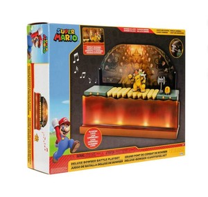 Super Mario Deluxe Bowser Battle Playset - Brand New Q