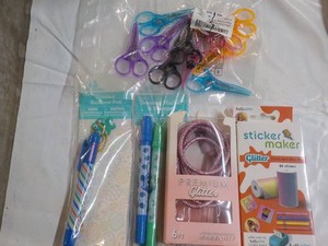 Childs Scissors, Pens, Glitter Cor...