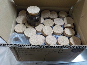 Danmu 24 pc Empty Amber Jar with Co...