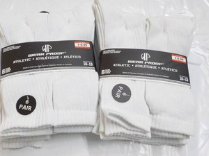 12 pair White WearProof Athletic St...