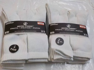 12 pair White WearProof Athletic St...