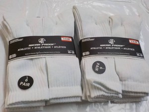12 pair White WearProof Athletic St...