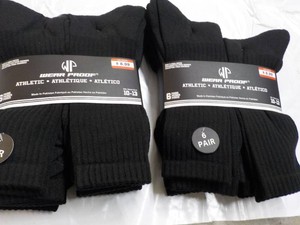 12 pair Black WearProof Athletic St...