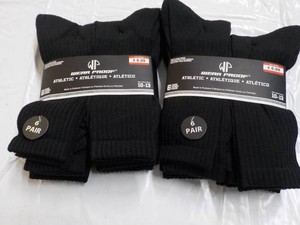12 pair Black WearProof Athletic St...