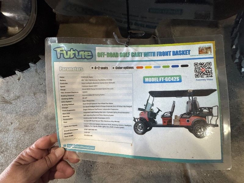 2026 FUTURE Off-Road Golf Cart (FT-GC42S), White - ASSEMBLY PENDING 