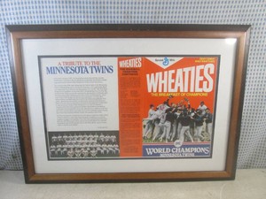 (A-4) Framed Minnesota Twins 1987 W...