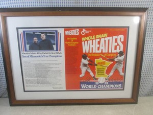 (A-4) Framed Minnesota Twins 1991 W...