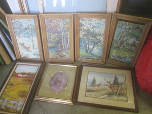 (F-1) Assorted Framed Paintings and...