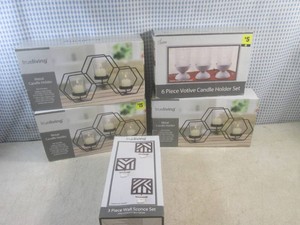 (BR3) 5 New Candle Holder Sets...