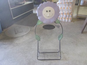 (CS) Metal Garden Rack with Welcome...
