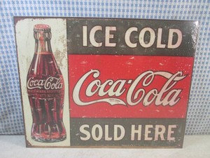 (G-1) Coca-Cola Tin Sign 16 x 12 1...