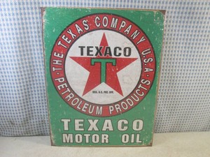 (G-1) Texaco Motor Oil Tin Sign 16...