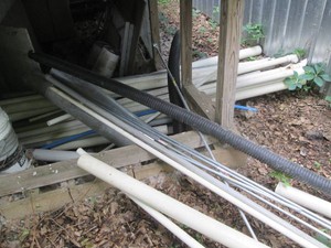 Large lot of PVC Pipe, Metal Conduit and other tubing