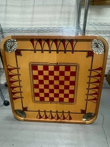 Vintage Carrom Company Board Game w Playing Pieces Model 106 29 X 29