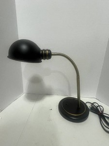 Newer Metal Flexible Desk Lamp Black and Gold