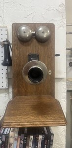 Antique Western Electric Oak Crank Wall Phone