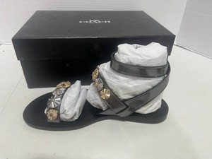 Genuine NIB COACH Eleanor Mirror Metallic Sandals 6.5M