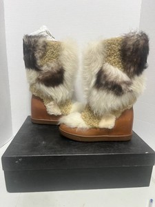 Genuine NIB COACH Morton CalfSherling Mix SaddleNatural 7M