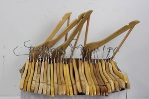 Wood Clothes Hangers Mixed Lot (37 Hangers)