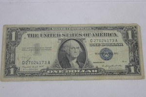 1957A Silver Certificate One Dollar Bill