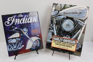 Indian and Harley-Davidson Motorcycle Books (Lot of 2)