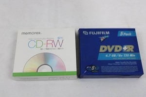 Memorex CD-RW & Fujifilm DVD-R 5-Pack Mixed Lot