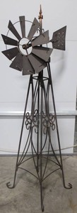 Decorative Metal Windmill Yard Sculpture