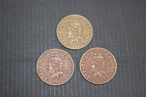 French Polynesia 100 Francs Coins