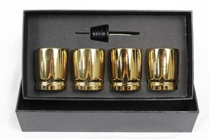 Durawe Gold Tone Cup Set With Box