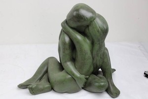 Abstract Intertwined Figure Sculpture 13.5 Tall
