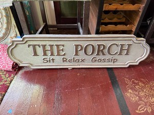 Large Metal Porch Sign