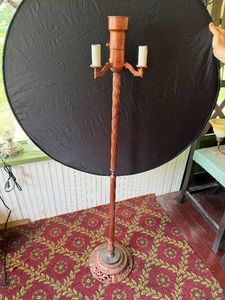 Vintage Copper-Colored Floor Lamp