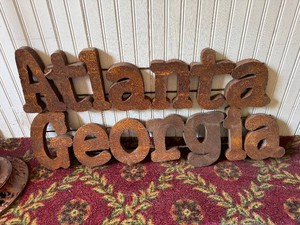 Rustic Metal Atlanta, Georgia Signs