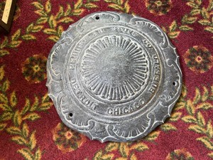 Large Peninsular Stove Co. Cast Iron Domed Plate - Very Heavy