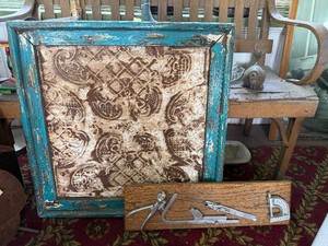 Rustic Wood & Metal Wall Art and Wooden Wall Hanging with Auto & Woodworking Tools