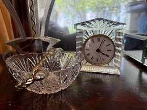 Glass Bowl & Clock