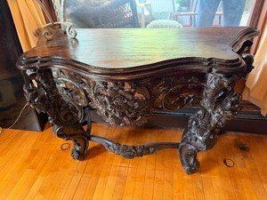 Gorgeous, Solid Wood Carved Table